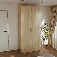 Шафа розпашна 100х219х52, шафа з полицями, шафа для одягу на 5 полиць. Сонома