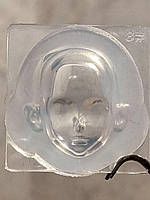 Сіліконовий молд для полімерної глини. Лялькове личко. Обличчя №8/1(8/2) Розмір 32*36*28 мм