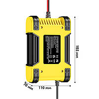 Імпульсний зарядний пристрій Foxsur FBC122412D-Y Yellow 12V12А 24V6А з дисплеєм 3 шт., фото 5