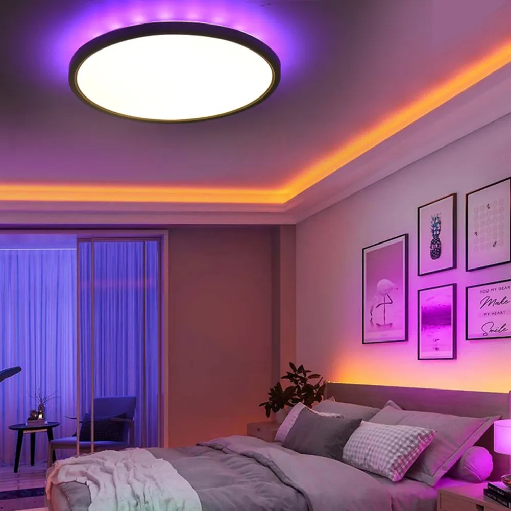 Стельовий світильник з колонкою i-Link RGB-підсвітка Пульт + APP Музичний режим 38 см