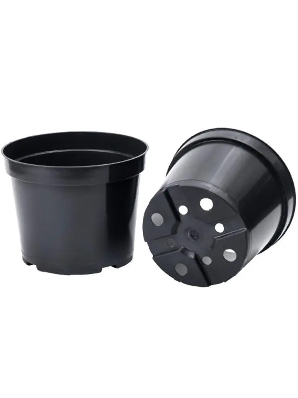 Вазон для розсади круглий (119011), 8х6 см, Пластик, чорний, Aleana, Арт.61211
