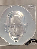 Сіліконовий молд для полімерної глини. Лялькове личко. Обличчя №2/1 Розмір 32*36*28 мм