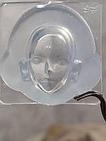 Сіліконовий молд для полімерної глини. Лялькове личко. Обличчя №9/1 Розмір 32*36*28 мм