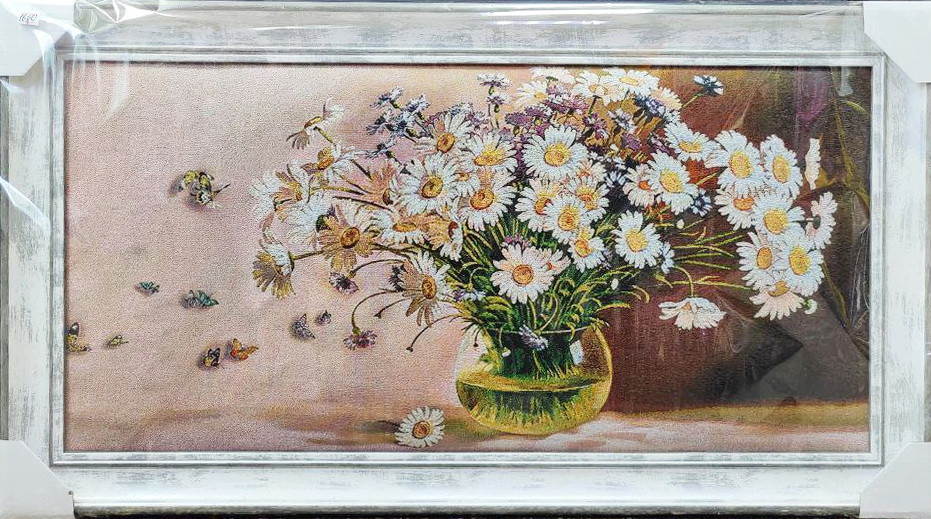 Картина гобелен "Ромашки" 80*40см 0217.016