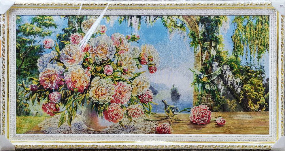 Картина гобелен "Букет піони" 120*60см 0217.023, фото 1