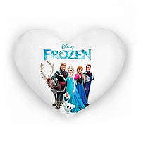 Декоративна подушка для дітей Frozen з підсвічуванням дитяча подушка для дивана Холодне серце Біла