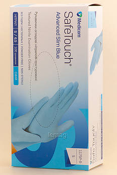 Medicom Рукавички нітрилові 3.5 г, 100 шт. - Блакитні, розмір S