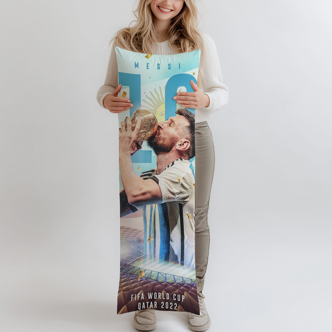 Дакімакура, Мессі, (подушка обіймашка) 120*40 см