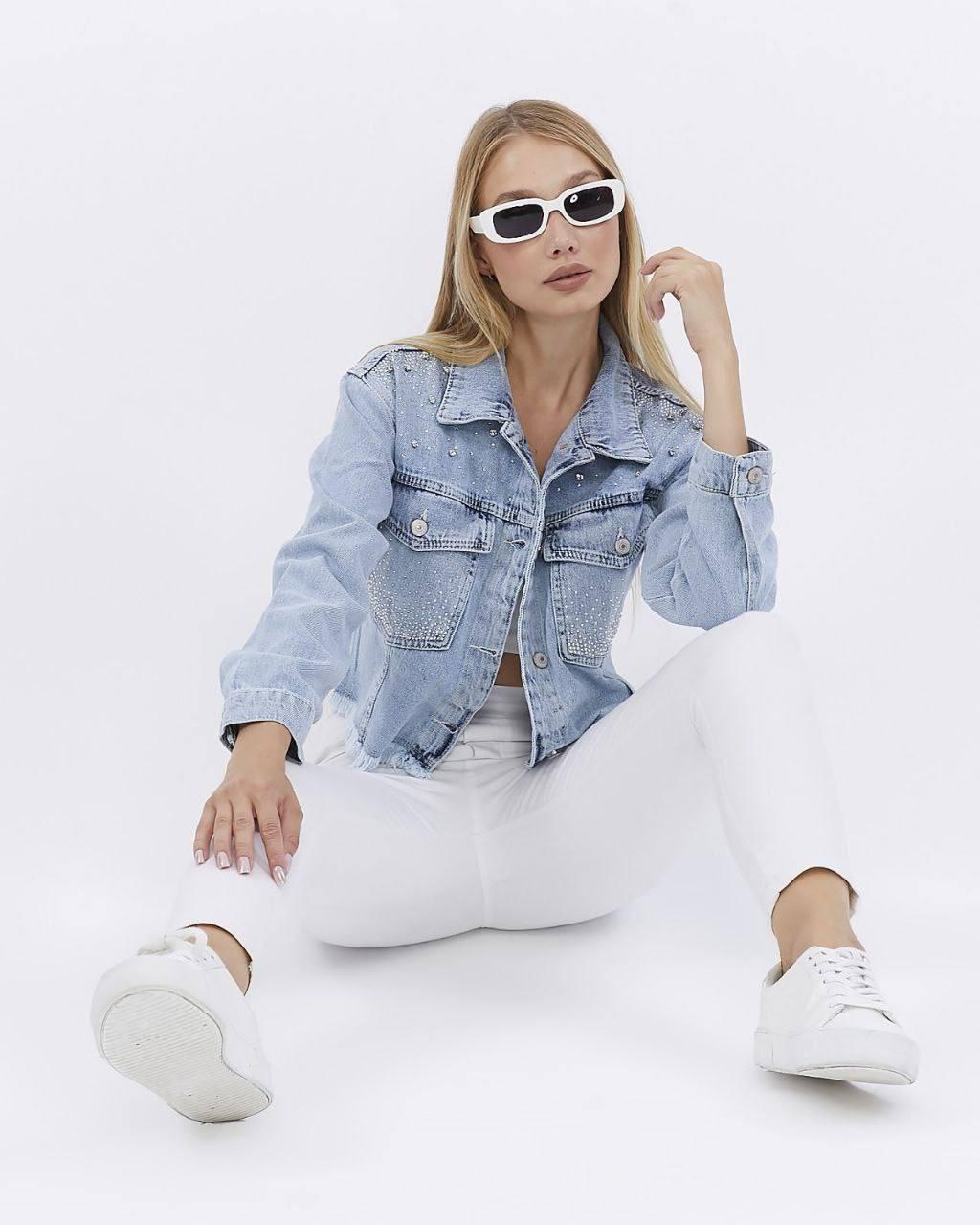 Жіноча джинсова куртка, фото 1