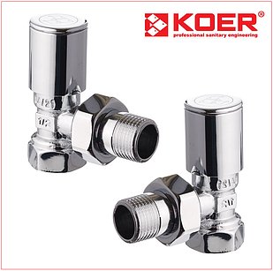 Кутовий Кран Koer KR.531 (комплект 2шт.) — 1/2" (з американкою)