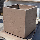 Вазон вуличний серія "Квадрат" для квітів та дерев, для вулиці, саду, дачі та тераси кашпо з бетону, фото 3