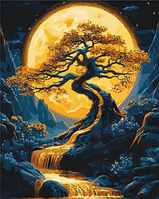 Картина за номерами Пейзаж. Дерево з фарбами металік 40*50 см Орігамі LW 3428