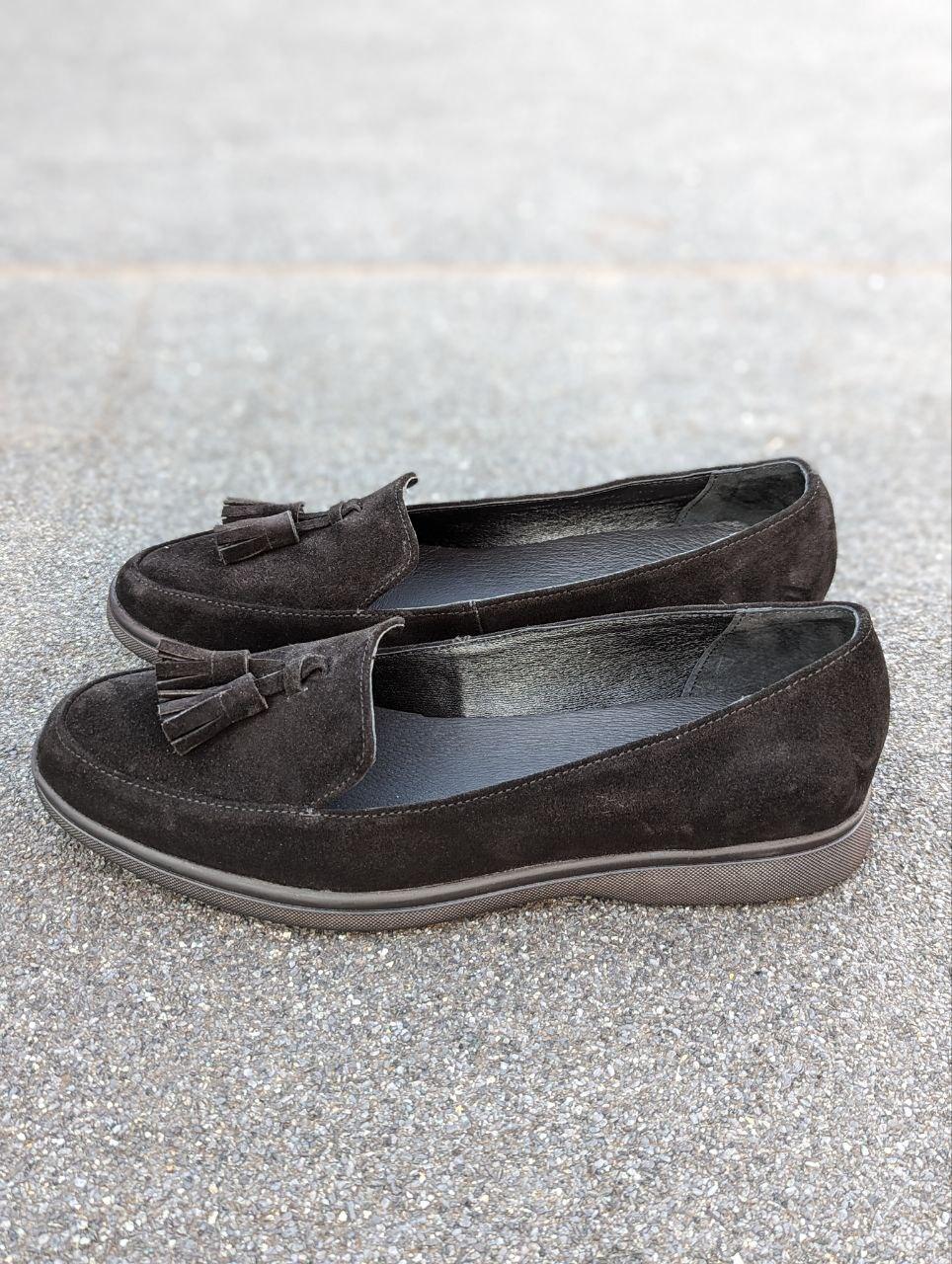 STTOPA Розміри 36-44. Туфлі лофери великих розмірів шкіряні. 177-3644-1 Чорні, фото 1