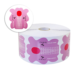 Форми для нарощування DNKa Builder Nail Forms, 500 шт. (рожевий овал)