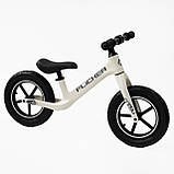 Дитячий біговел велобіг на сталевій рамі 12 дюймів Corso FL-0632-14 надувні колеса Білий, фото 2
