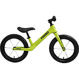 Дитячий біговел велобіг на сталевій рамі 14 дюймів Corso D-2215-45 надувні колеса Зелений, фото 3