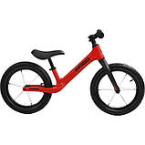 Дитячий біговел велобіг на нейлоновій рамі Corso Indigo D-7041-14 надувні колеса 14 дюймів Червоний, фото 4