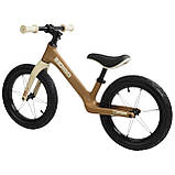 Дитячий біговел велобіг на нейлоновій рамі Corso Indigo D-9078-41 надувні колеса 14 дюймів Коричневий, фото 2