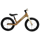 Дитячий біговел велобіг на нейлоновій рамі Corso Indigo D-9078-41 надувні колеса 14 дюймів Коричневий, фото 4