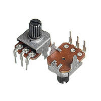 10K B 3pin вертикальний, крок 3мм, ручка 8мм