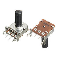 50K B 3pin горизонтальний, крок 4мм, ручка 15мм