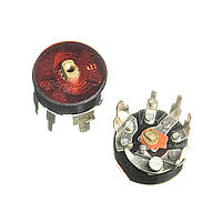 50K B 3pin+2pin горизонтальний d=13мм on/of