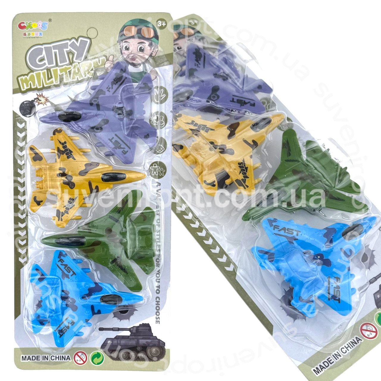Набір літаки винищувачі 4 в 1 дитячі, фото 1