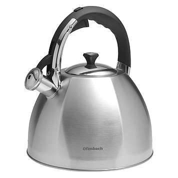 Чайник зі свистком Ofenbach KM-100309 4,5 л з нержавіючої сталі та ручкою «soft touch»