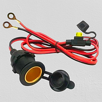 Гніздо прикурювача з проводом 2 метри подовжувач 12V/24V із запобіжником 20А