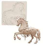 Силіконова форма Кінь 83 на 83 мм сірий