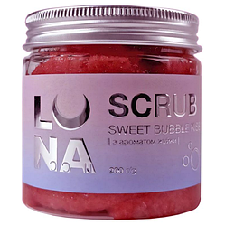 Скраб для рук і ніг LUNA Scrub Sweet Bubble Kiss з ароматом жуйки, 200 г