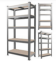 Стелаж металевий 200х90х40 5 полиць (сірий)