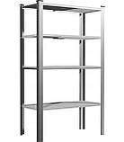 Стелаж металевий 150х75х30 4 полиці (сірий), фото 2