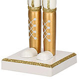 Дерев'яна фігурка Лускунчик з мечем новорічна прикраса Springos (38 см) з цирконами та блискітками, фото 8