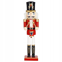 Дерев'яна фігурка Лускунчик з барабаном новорічна прикраса Springos (38х10 см)