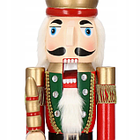 Дерев'яна фігурка Лускунчик з посохом новорічна прикраса Springos ПРЕМІУМ (61 см), фото 5