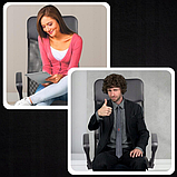 Крісло комп'ютерне, офісне з еко-шкіри з ергономічною сіткою, Польща (Black), фото 6