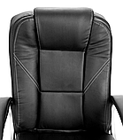 Ергономічне комп'ютерне крісло, офісне з еко-шкіри, Польща (Black), фото 6
