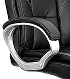 Ергономічне комп'ютерне крісло, офісне з еко-шкіри, Польща (Black), фото 8