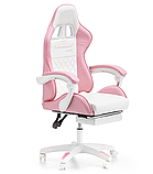 Дитяче геймерське крісло G892 з подушками та підставкою для ніг, Рожеве, фото 3