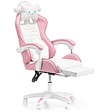 Дитяче геймерське крісло G892 з подушками та підставкою для ніг, Рожеве, фото 4