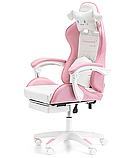 Дитяче геймерське крісло G892 з подушками та підставкою для ніг, Рожеве, фото 5