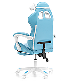 Дитяче геймерське крісло G893 з подушками та підставкою для ніг, Синє, фото 4