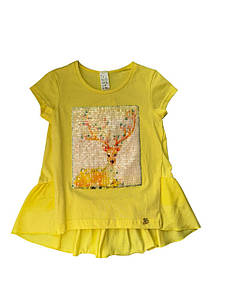 Футболка туніка для дівчинки ТМ Smil лимонний