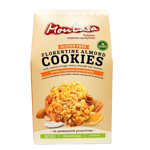 Печиво  Флорентіні безглютеновое (vegan) MonLasa 120 г