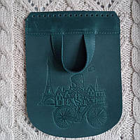 Клапан для рюкзака "Париж". Колір Морська хвиля