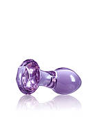 Скляний анальний затор NS Novelties Crystal Purple