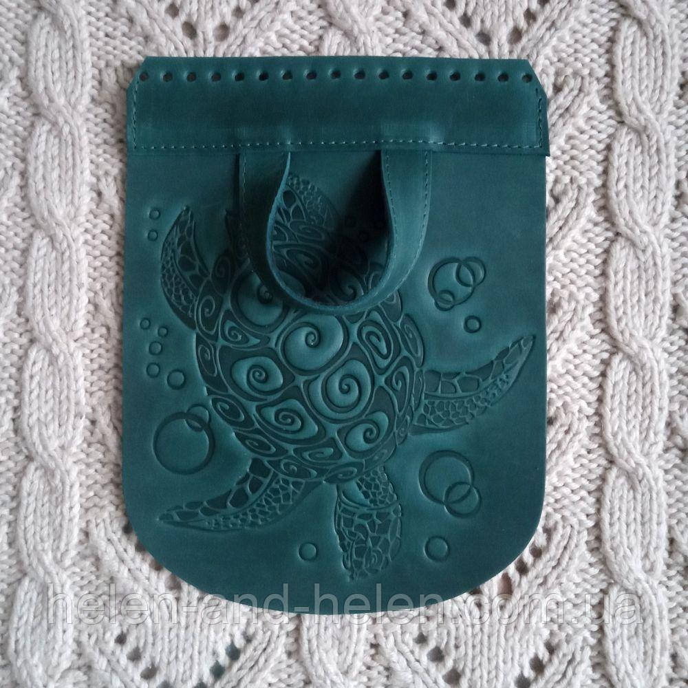 Клапан для рюкзака "Черепаха". Колір Морська хвиля, фото 1