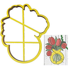 Пластикова вирубка "8-ка з тюльпанами №2"