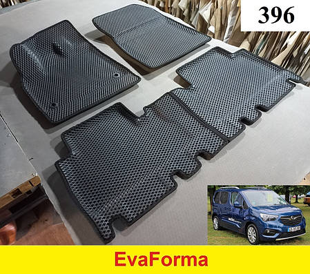 3D килимки EvaForma на Opel Combo Е '18-, із центральним підлокітником, 3D килимки EVA, фото 1